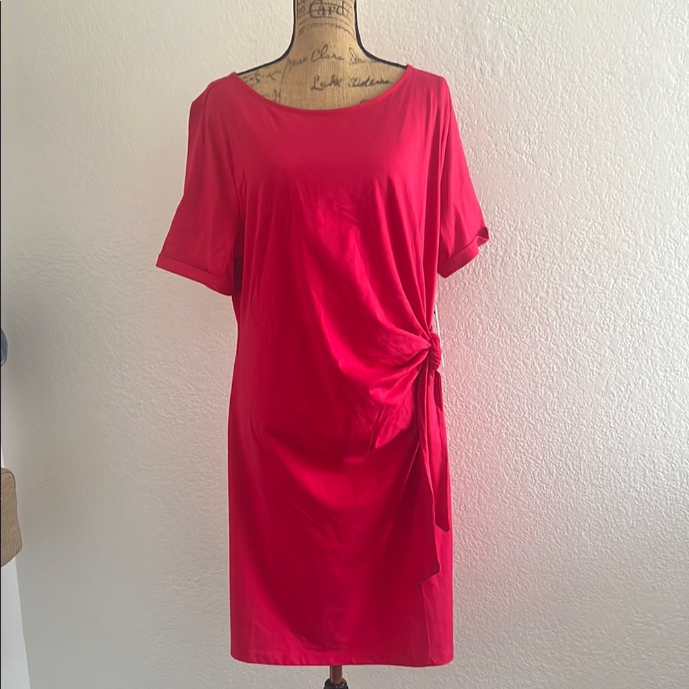 Dkny Red Mini Dress with Chic Design